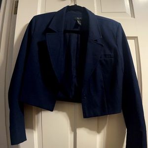 NAVY BLUE CROP BLAZER SIZE SMALL